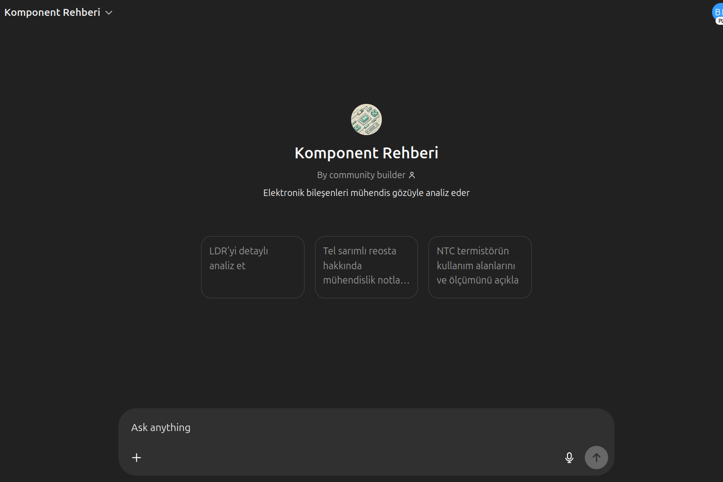 Komponent GPT Ana Görsel