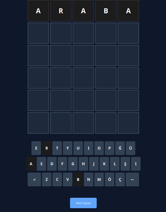 Wordle Sonuç Ekranı
